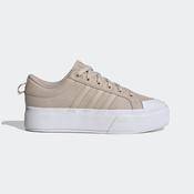 WOMEN'S ADIDAS BRAVADA PLATFORM WALKING TRAINERS - BEIGE image