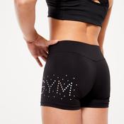 Girls' Gym Shorts - Black Glitter image