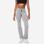 Women's Straight-Cut Adjustable Ankle Fitness Leggings 500 - Mottled Grey image