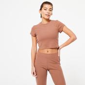 Women's Ribbed T-Shirt - Caramel image