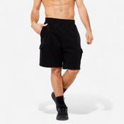 Men's Fleece Cargo Shorts - Black image