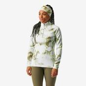 Women’s Long-Sleeved Graphic Cross-Country Ski T-Shirt 100 - Yellow image