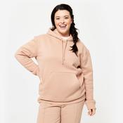 Women's warm hoodie - beige