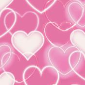 Arthouse Neon Heart Wall Pink Wallpaper image