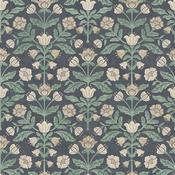 Arthouse Modern Floral Damask Navy Wallpaper image