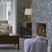 Laura Ashley Magnolia Grove Slate Wallpaper image