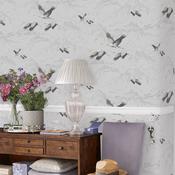 Laura Ashley Animalia Silver Wallpaper image