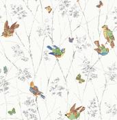 Laura Ashley Aviary Natural Wallpaper image