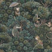 Graham &amp; Brown Treetop Troop Emerald Wallpaper image