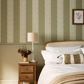 William Morris Willow Stripe Sage Wallpaper image