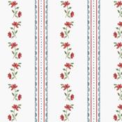 Cath Kidston Treasure Floral Red &amp; Blue Wallpaper