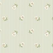 Cath Kidston Rose Spaced Stripe Sage Wallpaper