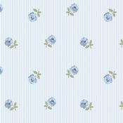 Cath Kidston Rose Spaced Stripe Blue Wallpaper image