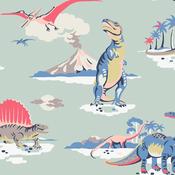 Cath Kidston Dinosaurs Duck Egg Wallpaper image