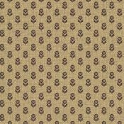 Joules Wood Block Floral Grasscloth &amp; Brown Wallpaper image