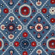 Joules Festival Floral Trellis Blue Wallpaper image