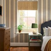 Joules Palm Leaf Stripe Cream &amp; Blue Wallpaper image