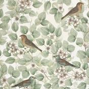 Arthouse Birds &amp; Blossoms Green Wallpaper image