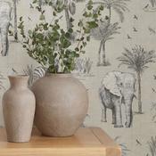 Arthouse Safari Lagoon Grey Wallpaper