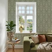 Arthouse Stag Damask Sage Green Wallpaper