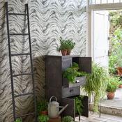 Clarke &amp; Clarke Agata Charcoal &amp; Gold Wallpaper image