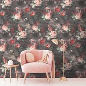 Woodchip &amp; Magnolia Ditsy Ava Marika Blush / Rouge Wallpaper
