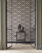 Casadeco Babylone Euphrate Noir reglisse Wallpaper image