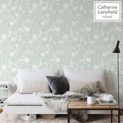 Catherine Lansfield Meadowsweet Floral Green Wallpaper image