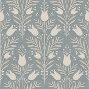 Esselle Heritage Tulip Chalky Blue Wallpaper