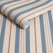 Joules Grove Stripe Pink &amp; Blue Wallpaper image