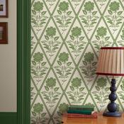 Joules Juliette Floral Print Cream &amp; Green Wallpaper image
