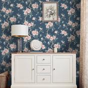 Laura Ashley Maya Dusky Seaspray Wallpaper image