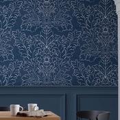 Laura Ashley Silchester Midnight Seaspray Blue Wallpaper image