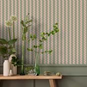 Woodchip &amp; Magnolia Cari Wave Bracken Wallpaper