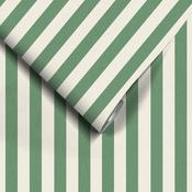 Woodchip &amp; Magnolia Jockey Stripe Green/Magnolia Wallpaper image