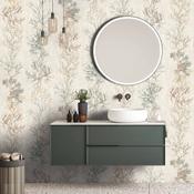 Woodchip &amp; Magnolia Seagrass Seaweed Stripe Oyster Wallpaper