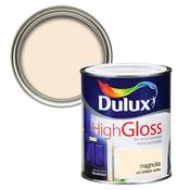 Dulux High Gloss Wood & Metal - Magnolia Paint - 750ml