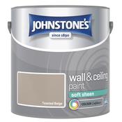 Johnstone's Wall and Ceiling Soft Sheen Paint - Toasted Beige - 2.5L