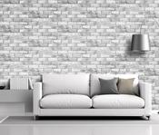 Rustic Brick Effect White Wallpaper