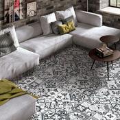 Borne Grey Patchwork Porcelain Tiles 25 x 25cm