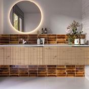 Jazba Caramel Porcelain Tile 6 x 24.6cm