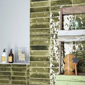 Jazba Olive Porcelain Tile 6 x 24.6cm