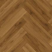 Botanic Caramel Oak Herringbone Luxury Vinyl Tile 12.6 x 63cm