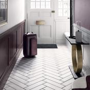 Stromboli White Plume Porcelain Tile 9.2 x 36.8cm