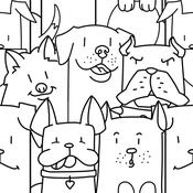Pattern Floor Oh My Dog Glazed Porcelain Tile 25 x 25cm