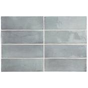 Coco Blue Grass Gloss Porcelain Tile 5 x 15cm