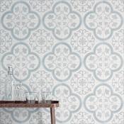 Havana Silver Ornate Porcelain Tile 22.3 x 22.3cm