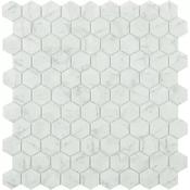 Mosaic Collection Carrara Hex Satin 35