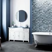 Chevron Ocean Porcelain Tile 44.2cm x 44.2cm