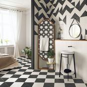 Fired Middle Black Matt Porcelain Tile 20 x 20cm